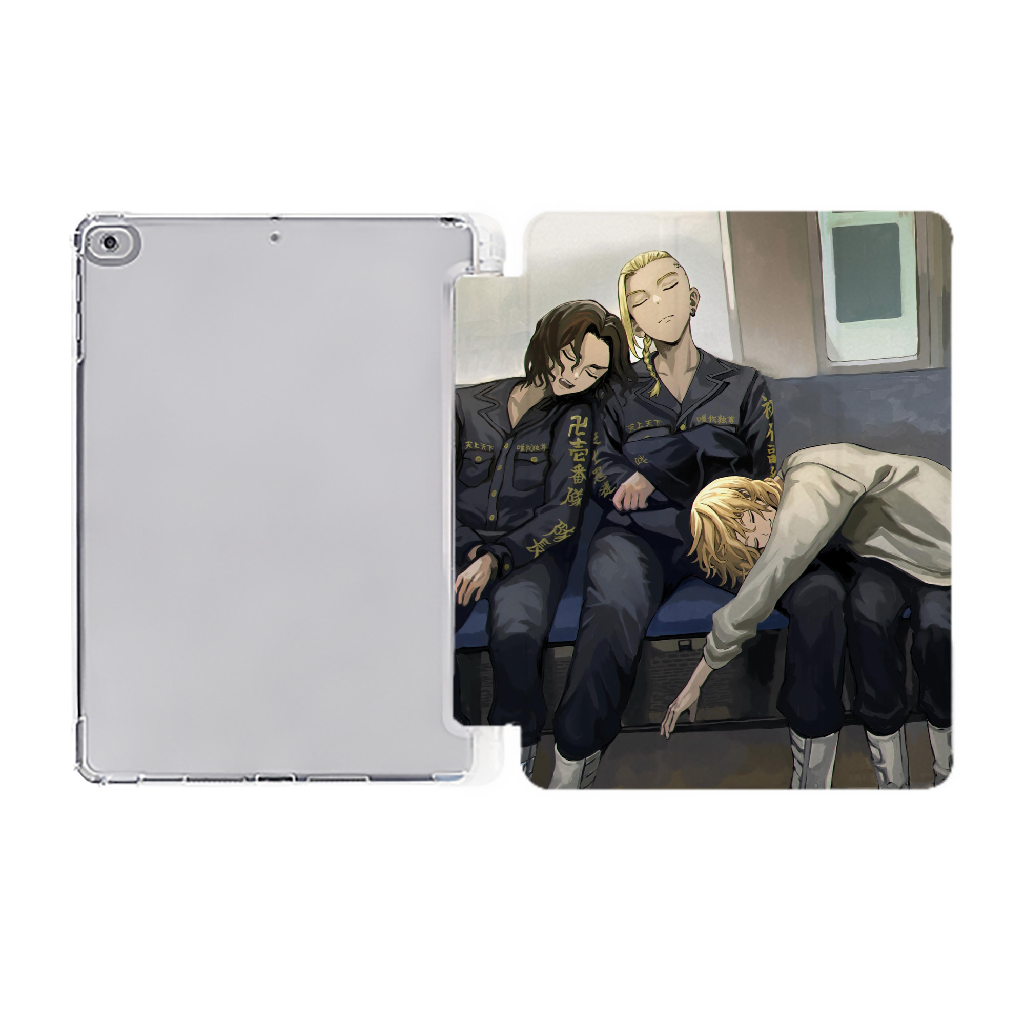 （画像用） 東京リベンジャーズ Tokyo Revengers IPad ケース ペン収納付き 三つ折りスタンド PUレザー×シリコン 対応機種9.5/10.5/10.9インチ